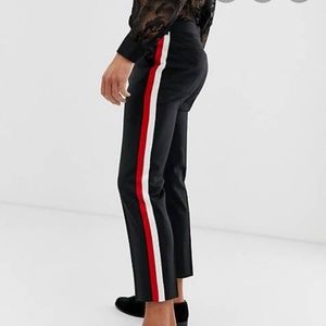 ASOS Relaxed Crop Stripe Pants